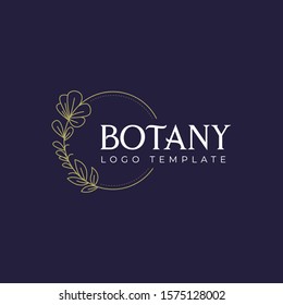 Abstract Flowers Vector Signs or Logo Templates Set. Retro Floral Illustration with Classy Typography. Feminine Logo. Modern Logo Template for florist, photographer, fashion blogger, design studio.