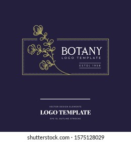 Abstract Flowers Vector Signs or Logo Templates Set. Retro Floral Illustration with Classy Typography. Feminine Logo. Modern Logo Template for florist, photographer, fashion blogger, design studio.