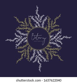 Abstract Flowers Vector Signs or Logo Templates Set. Retro Floral Illustration with Classy Typography. Feminine Logo. Modern Logo Template for florist, photographer, fashion blogger, design studio.