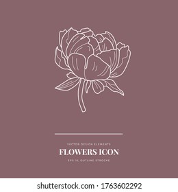 Abstract Flowers Vector Signs or Logo Templates. Retro Floral Illustration with Classy Typography. Feminine Logo. Modern Logo Template for florist, photographer, fashion blogger, design studio.