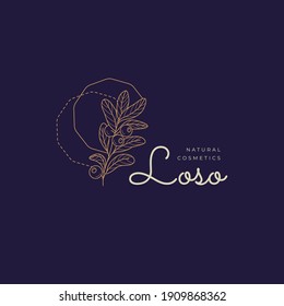 Abstract Flowers Vector Signs or Logo Templates. Retro Floral Illustration with Classy Typography. Feminine Logo. Modern Logo Template for florist, photographer, fashion blogger, design studio.