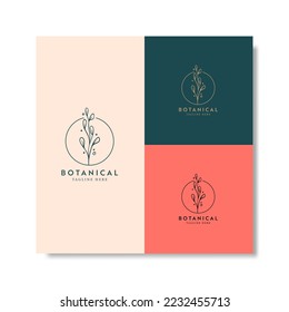 Abstract Flowers Vector Signs or Logo Templates. Feminine Logo. Modern Logo Template for florist, photographer, Wedding organizer, design studio.