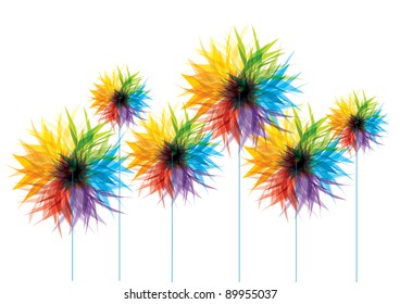 abstract flowers vector/illustration