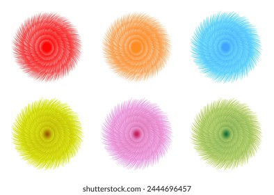 Formas Abstractas en forma de flor con un gradiente, para su uso en Diseño gráfico