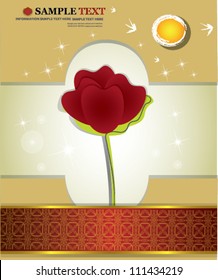 Abstract and flower,Vector