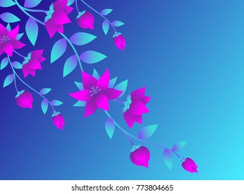 Abstract flowig flower wallpaper vector