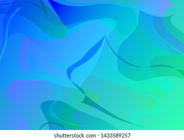 Abstract flowing background, blue and green colors. Vector illustration