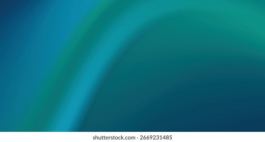 Abstract flowing background with gradients of deep blue, turquoise, and teal merging in a smooth, curved wave pattern concept.Eps 10