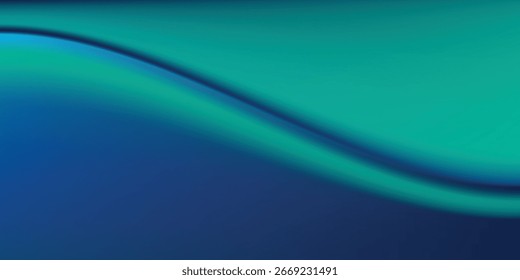 Fondo Abstractas fluido con Gradientes de azul profundo, turquesa y verde azulado que se fusionan en un concepto de patrón de onda suave y curvado. Eps 10