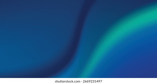 Abstract flowing background with gradients of deep blue, turquoise, and teal merging in a smooth, curved wave pattern concept.Eps 10