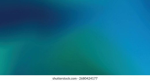 Fundo de fluxo abstrato com gradientes de azul profundo, turquesa e azul escuro, mesclando-se em um padrão de onda suave, curvo, criando um apelo estético sereno e moderno.Eps 10