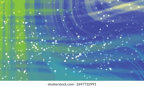 Fundo de fluxo abstrato com partículas, linhas coloridas e animação efeito bokeh, Abstracts Twirl Particles, Stock royalty.