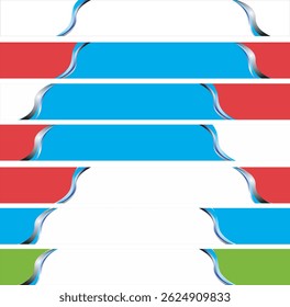 Abstract flowing background with red white and blue colors, White abstract banner, blue stripe in the form of a wave. Graphics for text and message boards, infographic design.