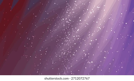 Abstrakter fließender Hintergrund mit leuchtenden Teilchen und Lichtstrahlen in violetten und roten Farben, Abstracts Twirls Partikel, Stock-Lizenzgebühren.