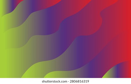 Abstract flowing background. Smooth gradient waves in vivid yellow, purple, and red. Dynamic organic shapes and curves. Modern colorful backdrop.