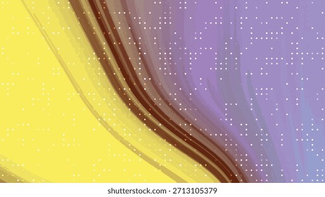 Abstract flowing background with sparkling dots in yellow, brown, and purple color scheme, Abstracts Twirl Blink Dot, Stock royalty free.