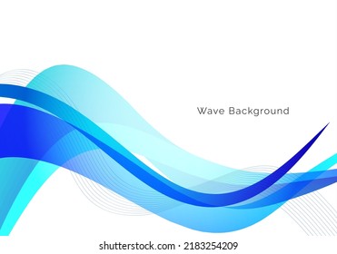 abstract flowing blue curve wave background vector