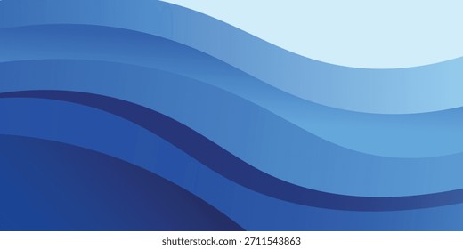 Abstract flowing blue layers create a dynamic and modern background design
