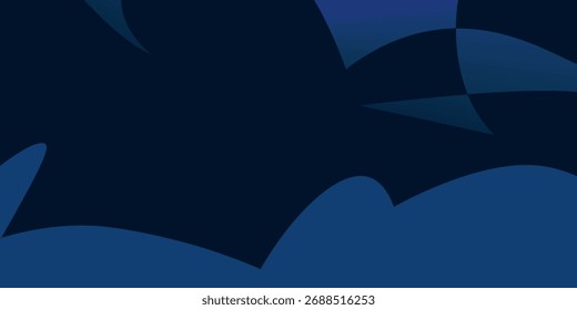 Abstract flowing blue lines create a dynamic and modern background. dark shape curve.