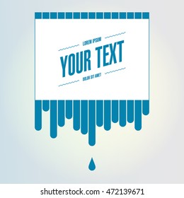 Abstract flowing blue paint design background with text box
Eps 10 vector illustration 