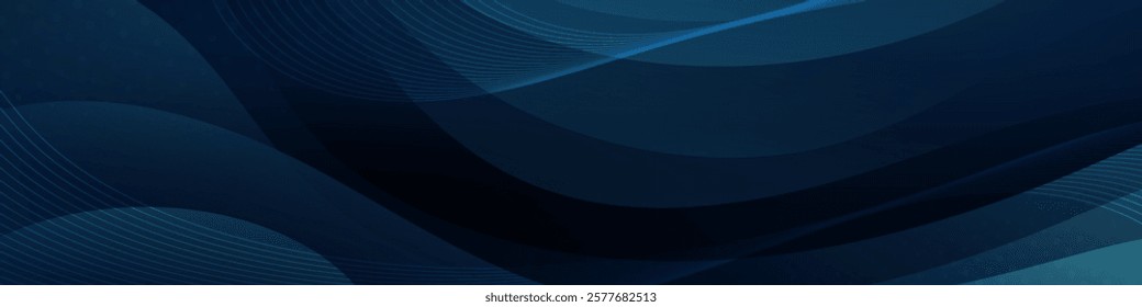 Abstract flowing blue wave background