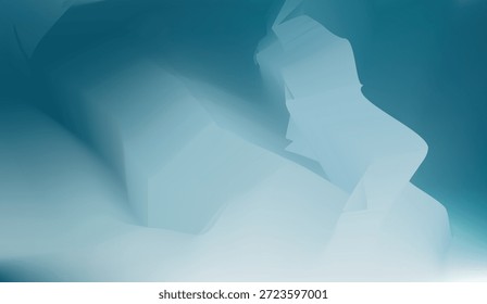 Abstrato fluindo gradiente azul e branco com formas orgânicas fluidas macias criando um design de fundo moderno etéreo e tranquilo, perfeito para arte digital ou papel de parede elegante