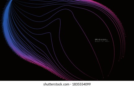 Abstract flowing color lines, background of future science and technology concept