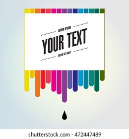 Abstract flowing color paint design background with text box
Eps 10 vector illustration 