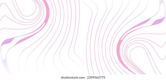 abstrakter, floraler rosafarbener Farbverlauf-Wavy-Linien-Hintergrund