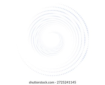 Pontos de fluxo abstratos partículas padrão de onda forma de gradiente de meio-tom de curva isolada no fundo branco. Vetor no conceito de tecnologia, ciência, música, papel de parede de tela médica e moderna.