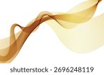 Abstract flowing golden and amber waves creating a dynamic and elegant background design