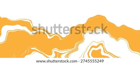 Abstract flowing golden yellow and white organic shapes with textured edges background