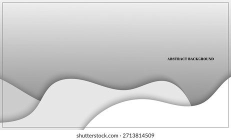 Abstrato fluindo ondas cinzas com um cinza suave no fundo. Criando um design moderno.