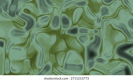 Fondo líquido verde que fluye Abstractas con el movimiento ondulante y arremolinado, bucle inconsútil, plástico abstracto, Imagen de la Regalías común.