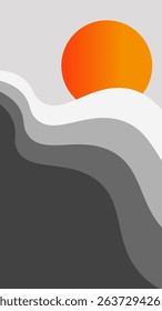 Abstract Flowing Layers in Subtle Color Tones