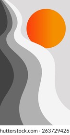 Abstract Flowing Layers in Subtle Color Tones