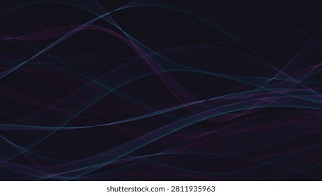 Abstract flowing light wave background with smooth luminous lines creating a modern futuristic technology design