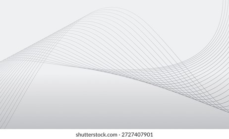 Fondo Abstractas de la línea que fluye con el degradado suave en blanco