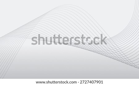 Abstract Flowing Line Background with Soft Gradient on White