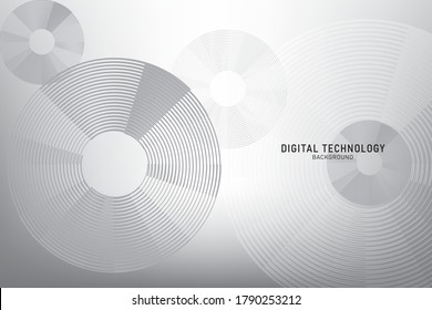 Abstract flowing line digital technology, smooth particle wave, big data techno, design concept background and wallpaper, vector eps