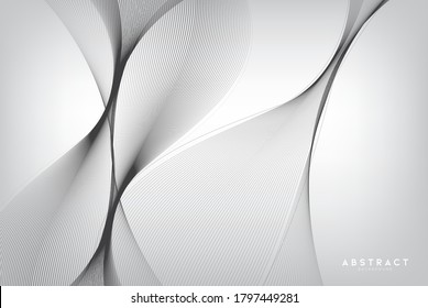 Abstract flowing line digital technology, smooth particle wave, big data techno, design concept background and wallpaper, vector eps