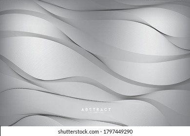 Abstract flowing line digital technology, smooth particle wave, big data techno, design concept background and wallpaper, vector eps