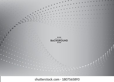 Abstrakte Fließbandtechnik, glatte Teilchenwelle, Big Data Techno, Design-Concept-Hintergrund und Bildschirmhintergrund, Vektorgrafiken