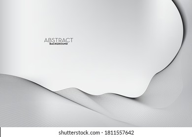Abstract flowing line digital technology, smooth particle wave, big data techno, design concept background and wallpaper, vector eps