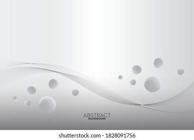 Abstract flowing line digital technology, smooth particle wave, big data techno, design concept background and wallpaper, vector eps
