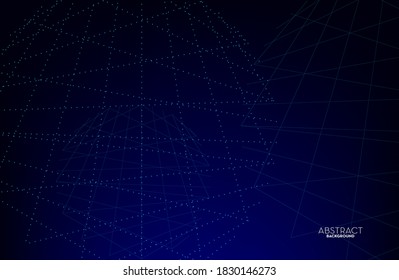 Abstract flowing line digital technology, smooth particle wave, big data techno design concept background wallpaper, vector eps
