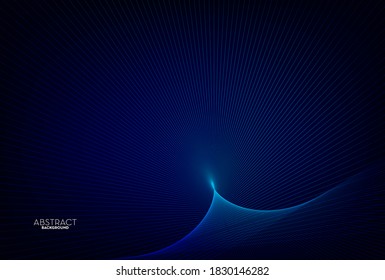 Abstract flowing line digital technology, smooth particle wave, big data techno design concept background wallpaper, vector eps
