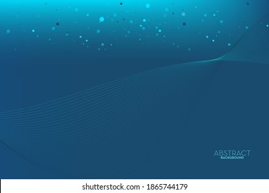 Abstraktes Fließband-Digitaltechnik-Design mit glatter Teilchenwelle, Big-Data-Technik, Design-Hintergrund und Bildschirmhintergrund, Vektorgrafiken
