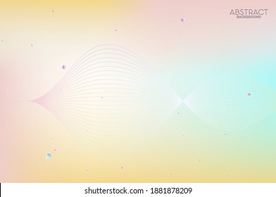 Abstract flowing line digital technology, smooth particle wave, big data techno design concept background wallpaper, vector eps

