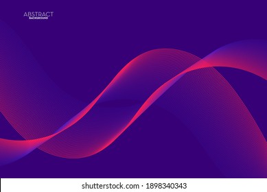 Abstract flowing line digital technology, smooth particle wave, big data techno design concept background wallpaper, vector eps
